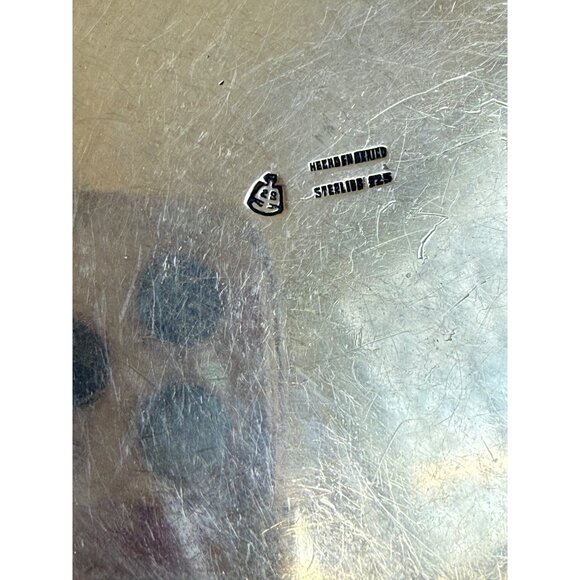 Vintage 60 925 silver Mexican Mayan Aztec Pendant Bernice Godspeed 70 grams - Picture 11 of 13